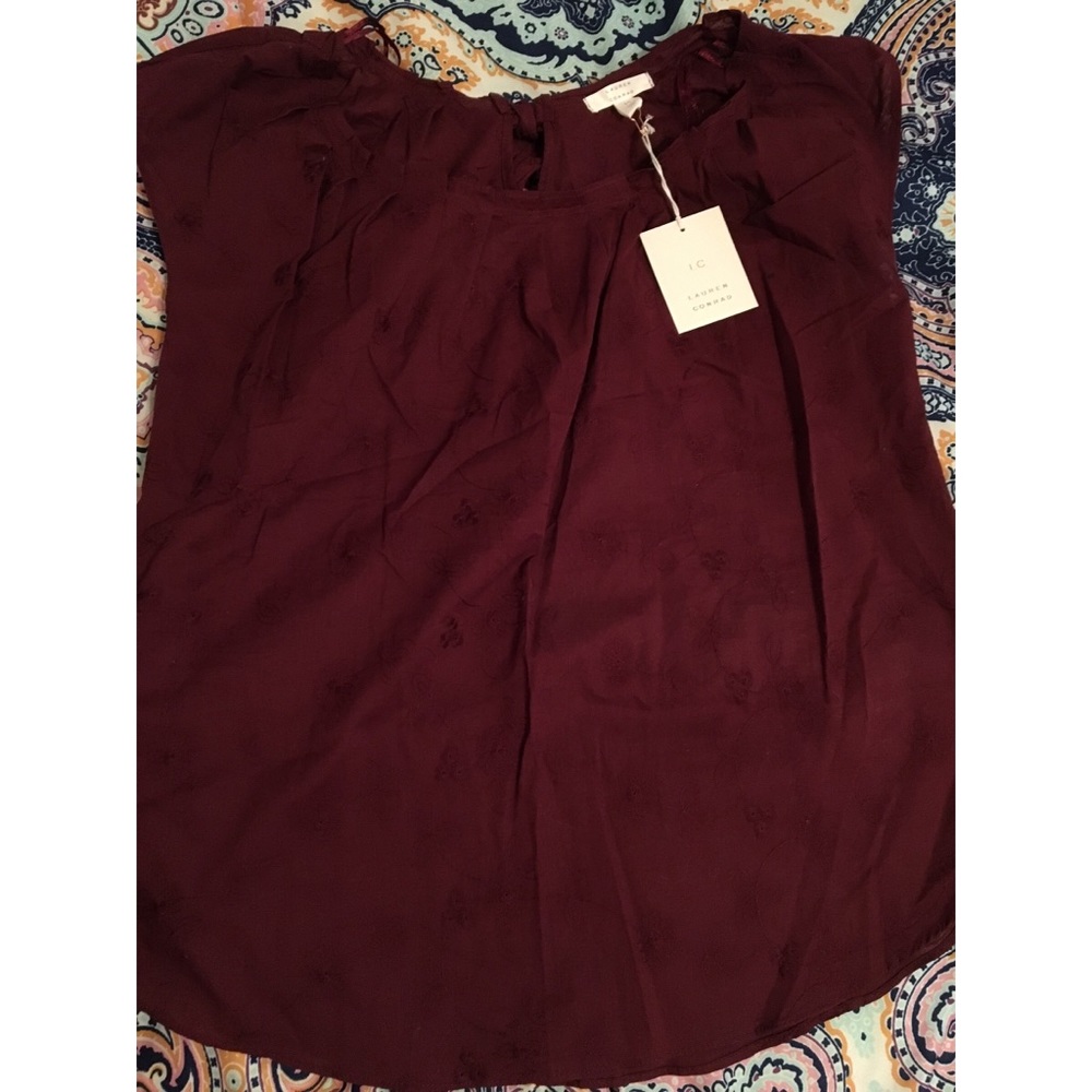 Burgundy blouse